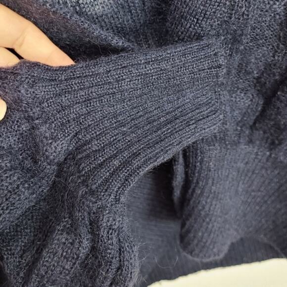 See By Chloe Womens‎ Size XS Mohair Wool Blend Blue Cardigan V Neck - Picture 7 of 9